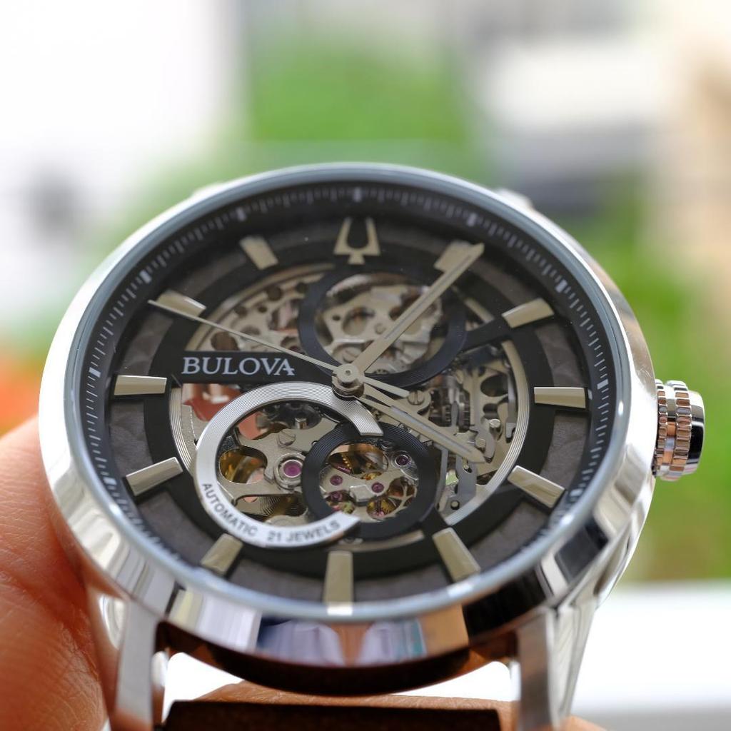 Used [Good condition] BULOVA automatic winding skeleton 96A208