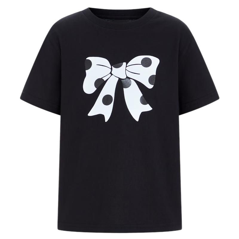 

Little MO&Co. Girls Pure Cotton Bowknot Short Sleeve T-shirt 110/56