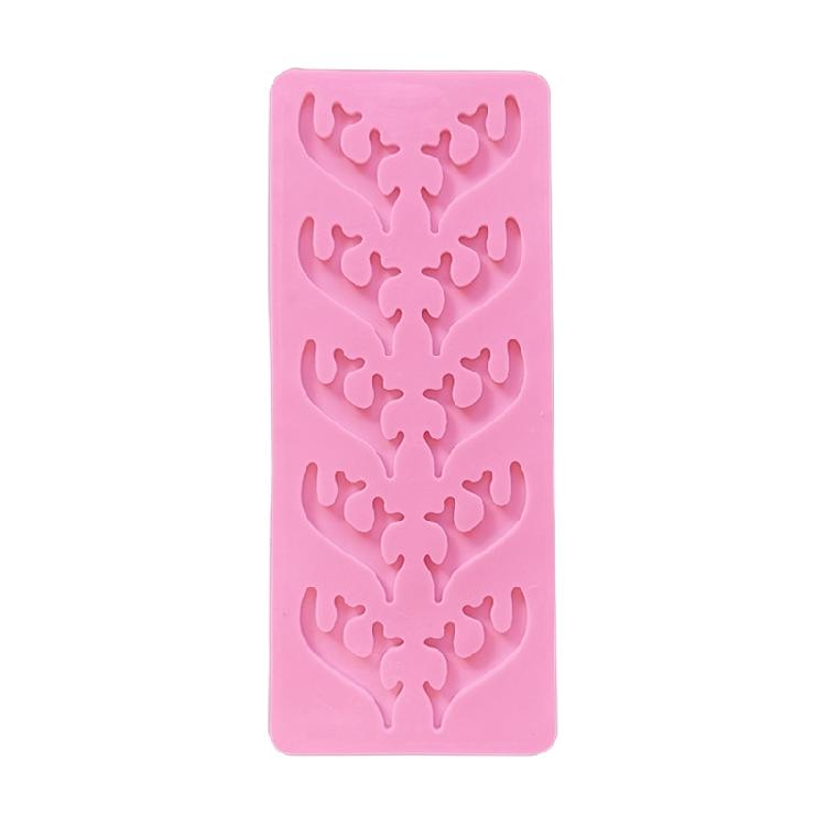 

Silicone Molds Fondant Moulds Sugarcraft Mold Christmas Elk Antlers Shape Design розовый