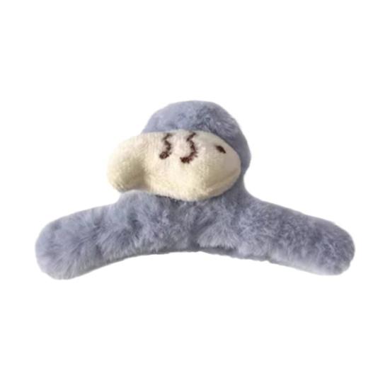 Women Hair Claw Soft Plush Fish Shape Hair Clip Large Size Back Head Hair Clip Winter Hair Accessory
