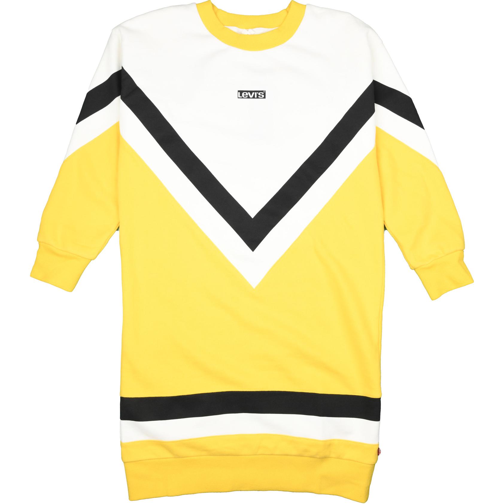 

Платье женское Levis с принтом логотипа, в полоску, комбинированное, с длинным рукавом, желтое 81965-0000 XS