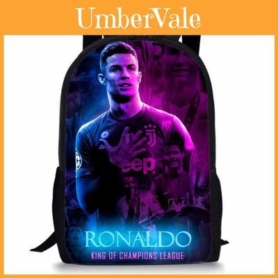 Cristiano Ronaldo Basketball Sports Backpack With Waterproof Polyester For Middle School Students