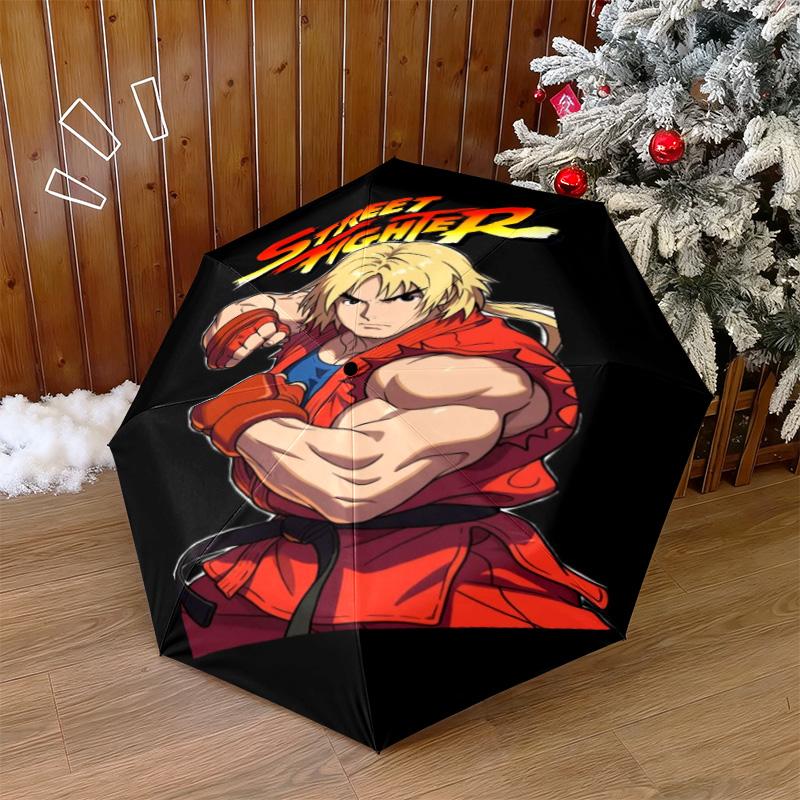 Street Fighter Champion Automatic Umbrella - Suitable Travel Portable Umbrella Outdoor sun shading umbrella Suitable For All Seasons