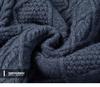 2025 Winter Korean Style Men's High-Neck Jacquard Sweater - Casual Knit Base Layer for Middle-Aged & Young