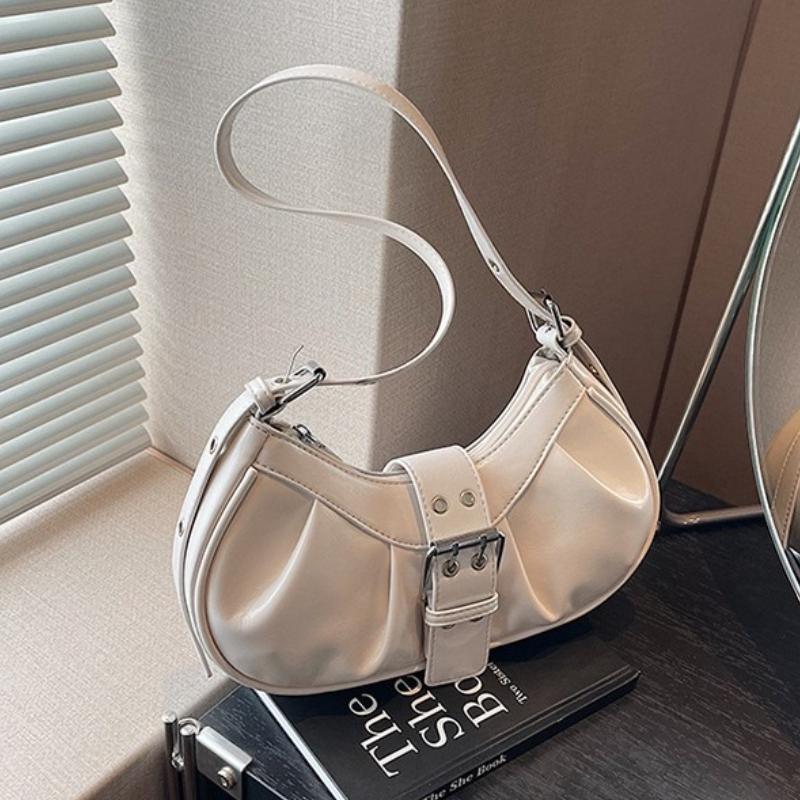 Y2K Satchels Spicy Shoulder Bags For Women Vintage Burgundy Ladies Underarm Bags Large Capacity Shopper Totes Hobo Bag Handbags