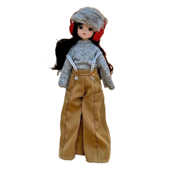 30cm Articulated Doll And Clothes Poseable Doll with Movable Joints Soft Cloth Clothing Collectible