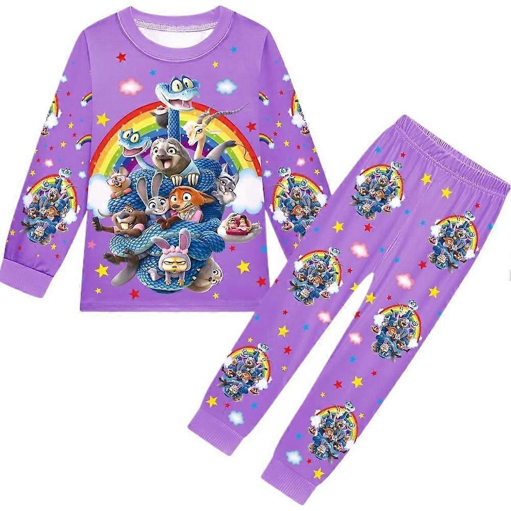 Zootopia Children Kids Pajamas Set Soft Comfortable Cartoon All Seasons