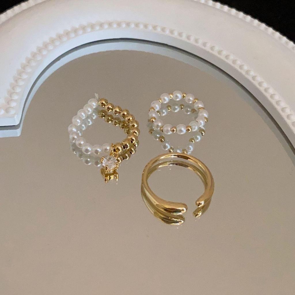 Vergoldeter Geometrischer Zirkonring - Koreanischer Stil High-End-Mode für den Zeigefinger