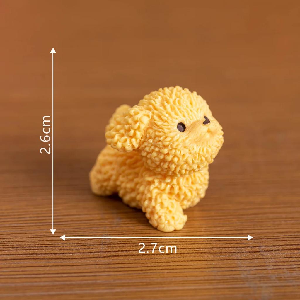 Figurines Miniatures Cute Puppy Dog Micro Landscape Ornaments for Home Decorations Room Decor DIY Desktop Car Accessories