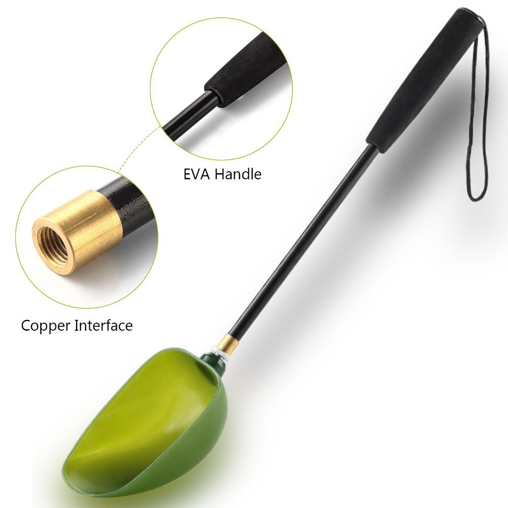 with EVA Handle Carp Fishing Bait Thrower Detachable Baiting Throwing Spoon Lake Fishing