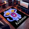 Custom Personalization Kpop Demon Hunters Print Area Rug - Soft, Washable Non-Slip Indoor Mat,Living Room,Home&Office Decorative Rug