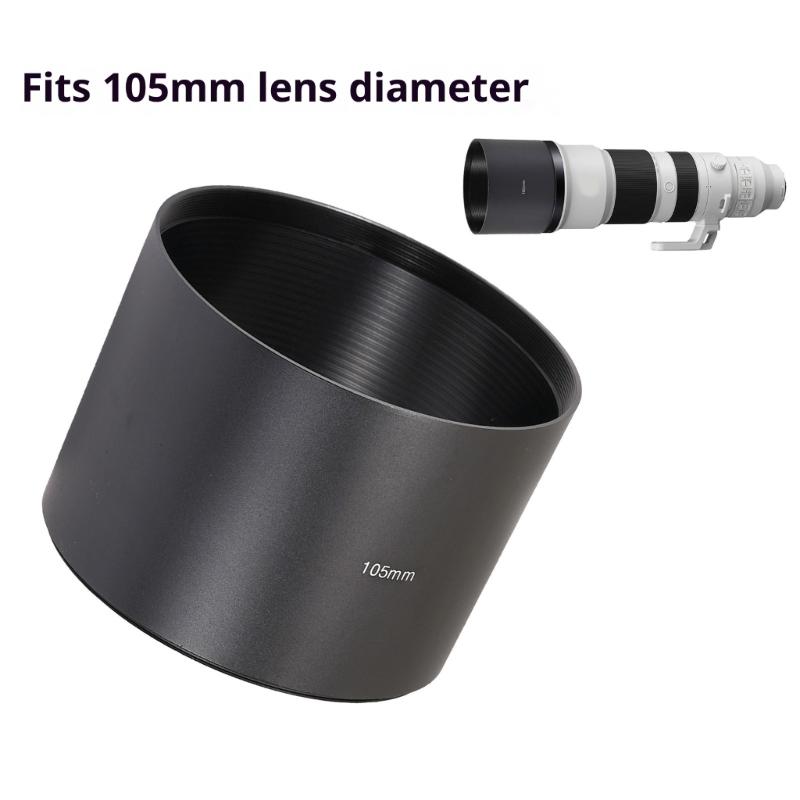 Professional Metal Lens Hood Shade 105mm for Telephoto Lens Durability Aluminum Lens Shade 105mm