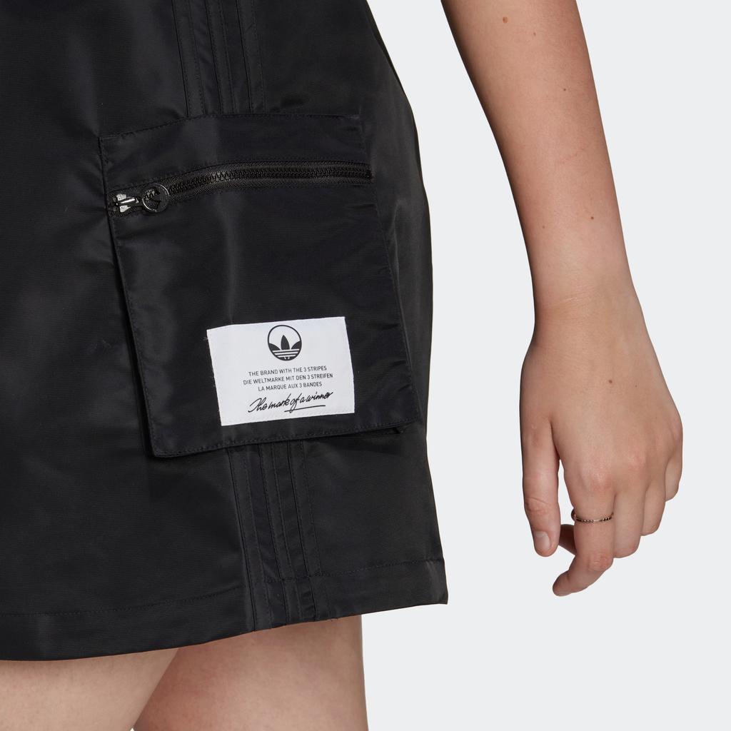 Adidas Originals Trefoil Logo Patch Solid Tank Dress Women Dress Black HL9066