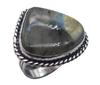 Labradorite Natural Gemstone Antique Silver Ring US Size-7.5 R 4998