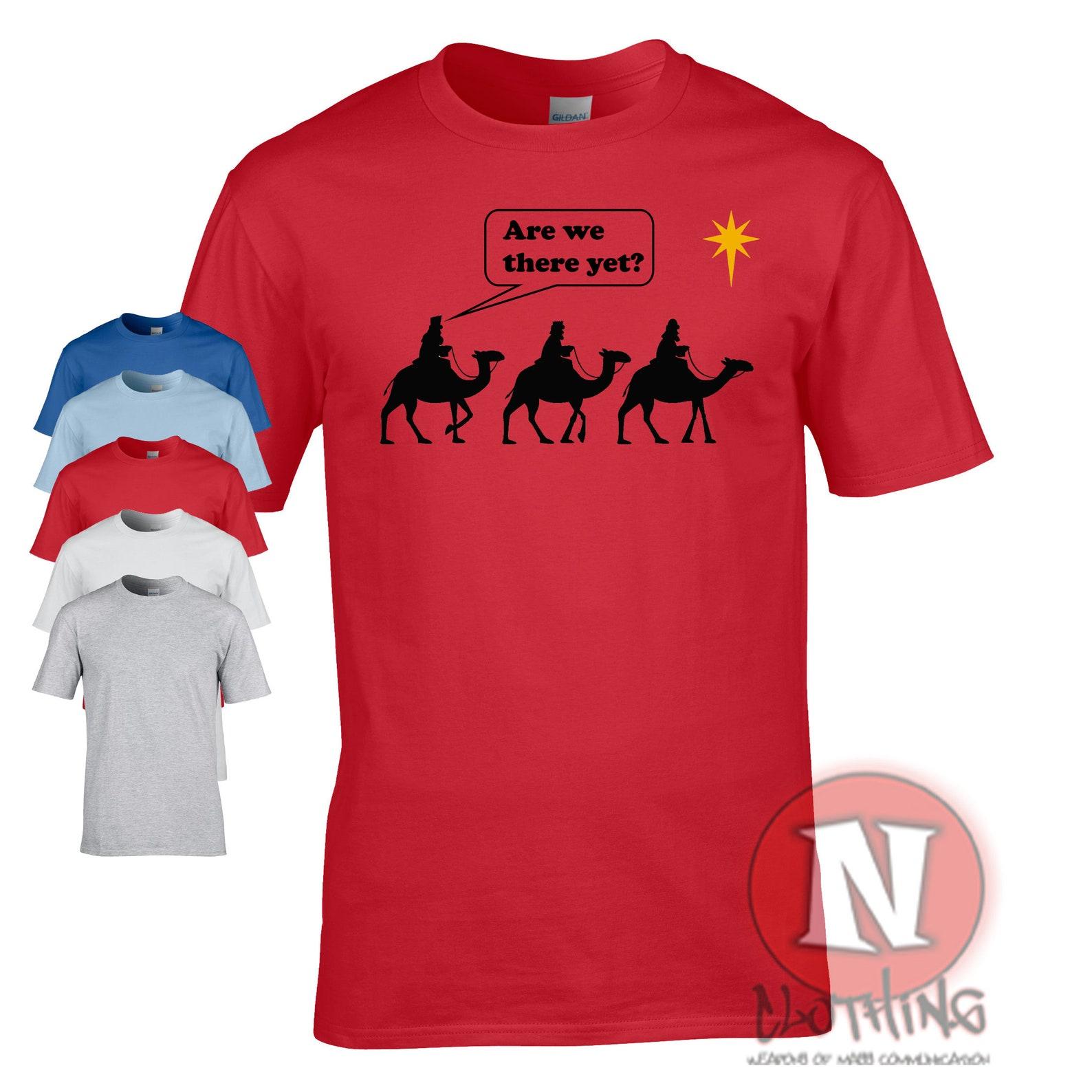 Christmas Are we there yet? funny T-Shirt. Awesome Xmas holiday fun teeshirt 4XL