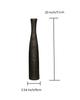 Black Ceramic Floor Vase  20.5 Inch Tall Decorative Vessel  Modern Rustic Design for Dried Flowers and Branches  Living Room Bedroom Home Decor