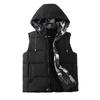 Fashion Brand Men Hooded Vests Warm Sleeveless Vest Jackets Winter Fashion Male Cotton-Padded Vest Coats Men Warm Waistcoats