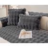 Rabbit Velvet Autumn and Winter Sofa Cushion Winter Thickened Plush Cushion Non-Slip Leather Sofa Cover New Cover Cloth
