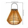 Hanging Solar Lantern Outdoor Rattan Woven Decorative Garden for Patio, Porch,
