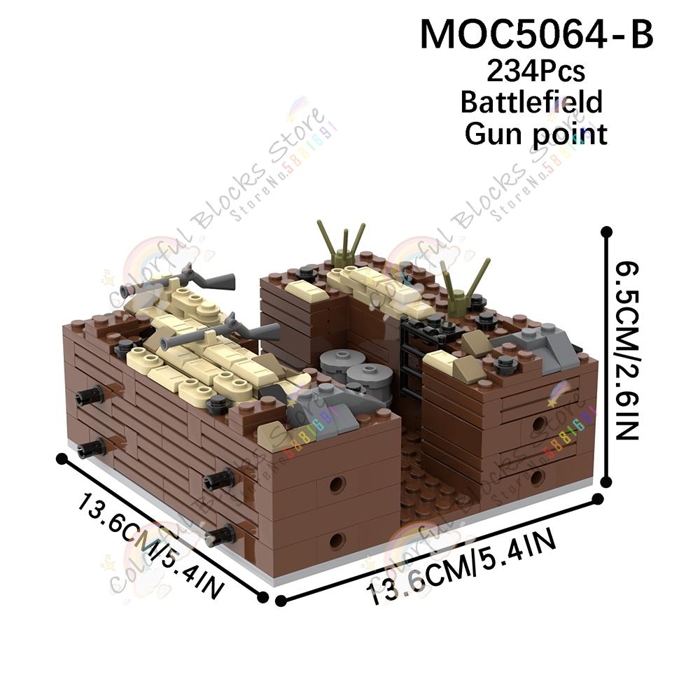 Military Series Modern Warfare Adult Building Blocks Set Toys Weapons Battlefield Outpost Tower Fort Artillery Block Model Gifts