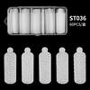 60Pcs 3D Silicone Double Nail Forms Mould Sticker Set for Nail Extension Quick Building Double Nail Forms Mould