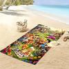 The Flintstones Cartoon Print Beach Towel, Large Soft Quick Dry Towel for Beach Camping Swimming