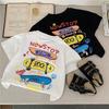 Skateboard Pattern Design Children's Tops Summer Boys Girls Short Sleeve T-shirts Cotton Korean Kids Clothes