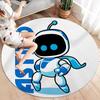Tappeto Rotondo ASTRO BOT, Tappeto per Soggiorno Camera da Letto Divano Sala Giochi Decorazione, Tappetino Antiscivolo