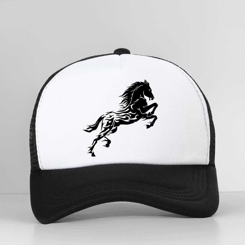 Handsome Horse Unisex Baseball Net Cap Spring Summer Outdoor Adjustable Breathable Sunscreen Hat