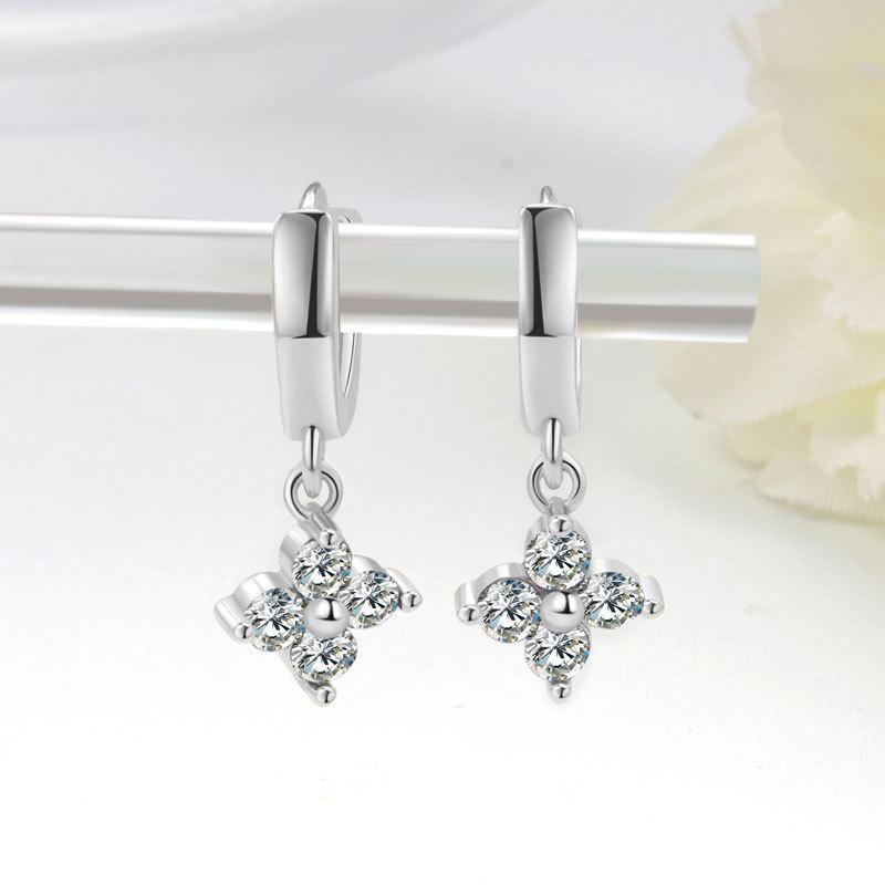 Trendy Geometric Floral Zircon Ear Cuffs Multi Cubic Zirconia Elegant Earrings For Women Fashion Jewelry