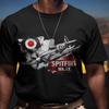 Tričko Spitfire Mk.IX RAF Dárek Vintage Válečný Pták Umění
