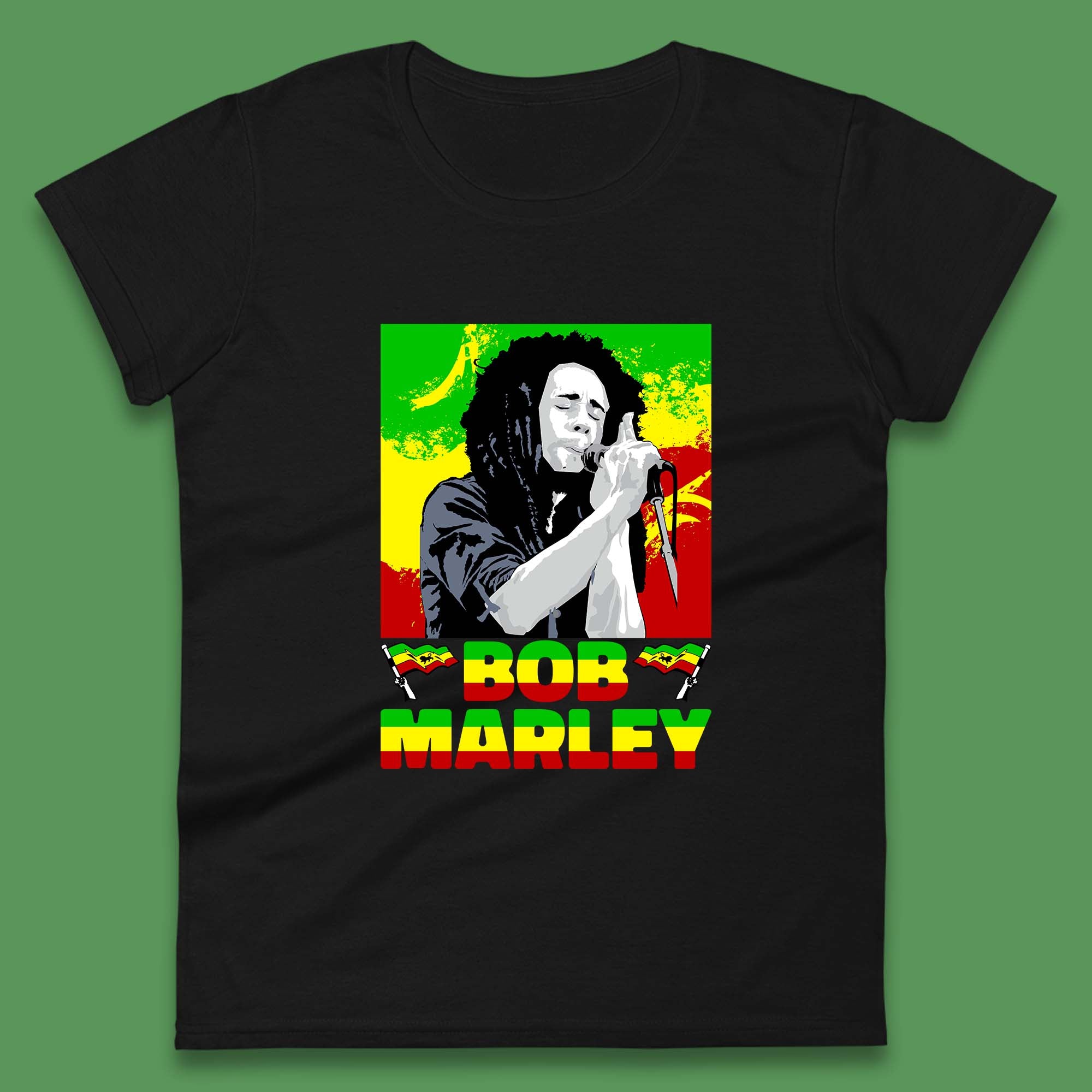 Bob Marley Reggae Music Legends Never Die Jamaican Singer Songwriter Womens Tee T Shirt Mens Tops Unisex Top M