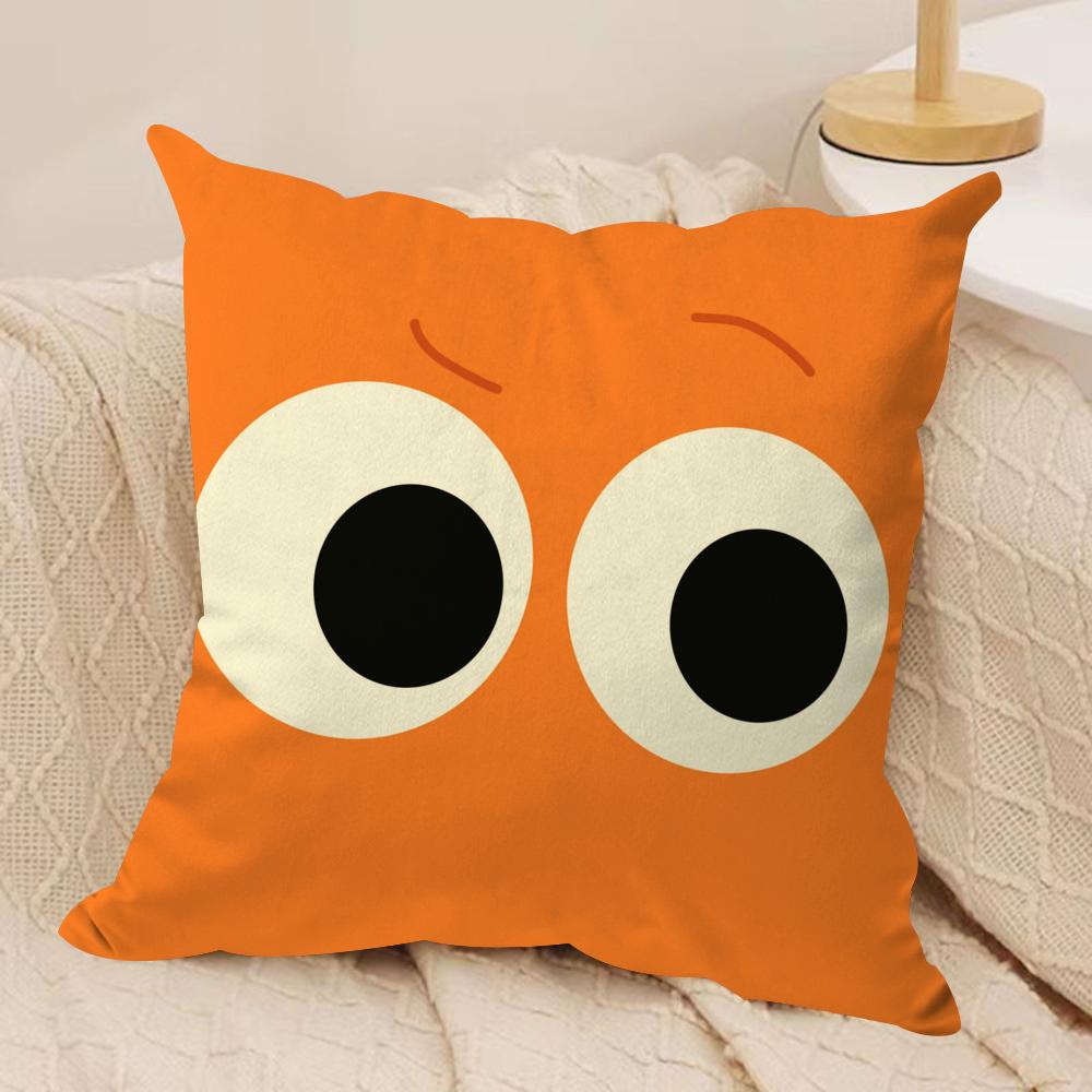 Anime The Bumble Nums Cushion Cover Silky Short Plush DoubleSided Printed Pillow Case for Sofa All Seasons Home Decor Gift 30x30cm