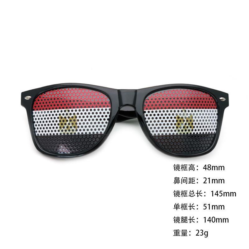 World Cup sunglasses football flag pinhole sticker 2140 printed logo independence day printed rice nail sunglasses