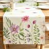 Dekorative Tischwäsche für Frühling Sommer Blumiger Läufer, Blumenprints, 72 Zoll Waschbares Polyester-Baumwoll-Dekor Bauernhaus-Abdeckung Heim-Esszimmer