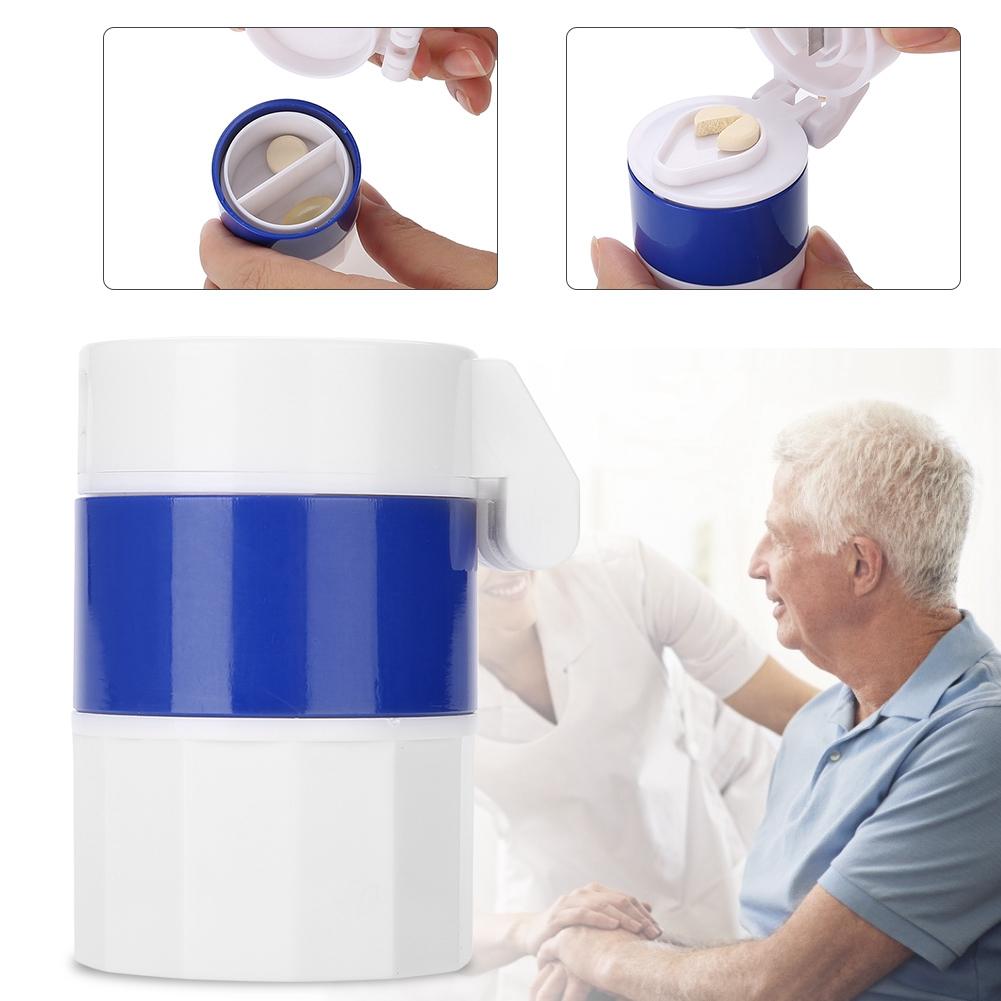 3 IN 1 Pill Cutter Tablet Crusher Pill Organizer Storage Box Medicine Grinder
