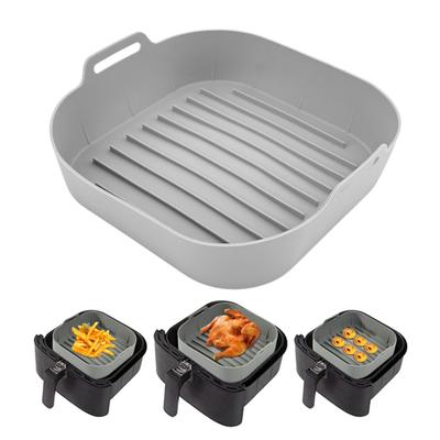 Forro de Silicone para Air Fryer Reutilizável Forro de Cesto para Air Fryer Panela Assadeira de Forno Acessório para Cozinhar na Air Fryer