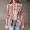 2025 European & American Women's Lapel Long Sleeve Slim Fit Pocket Jacket