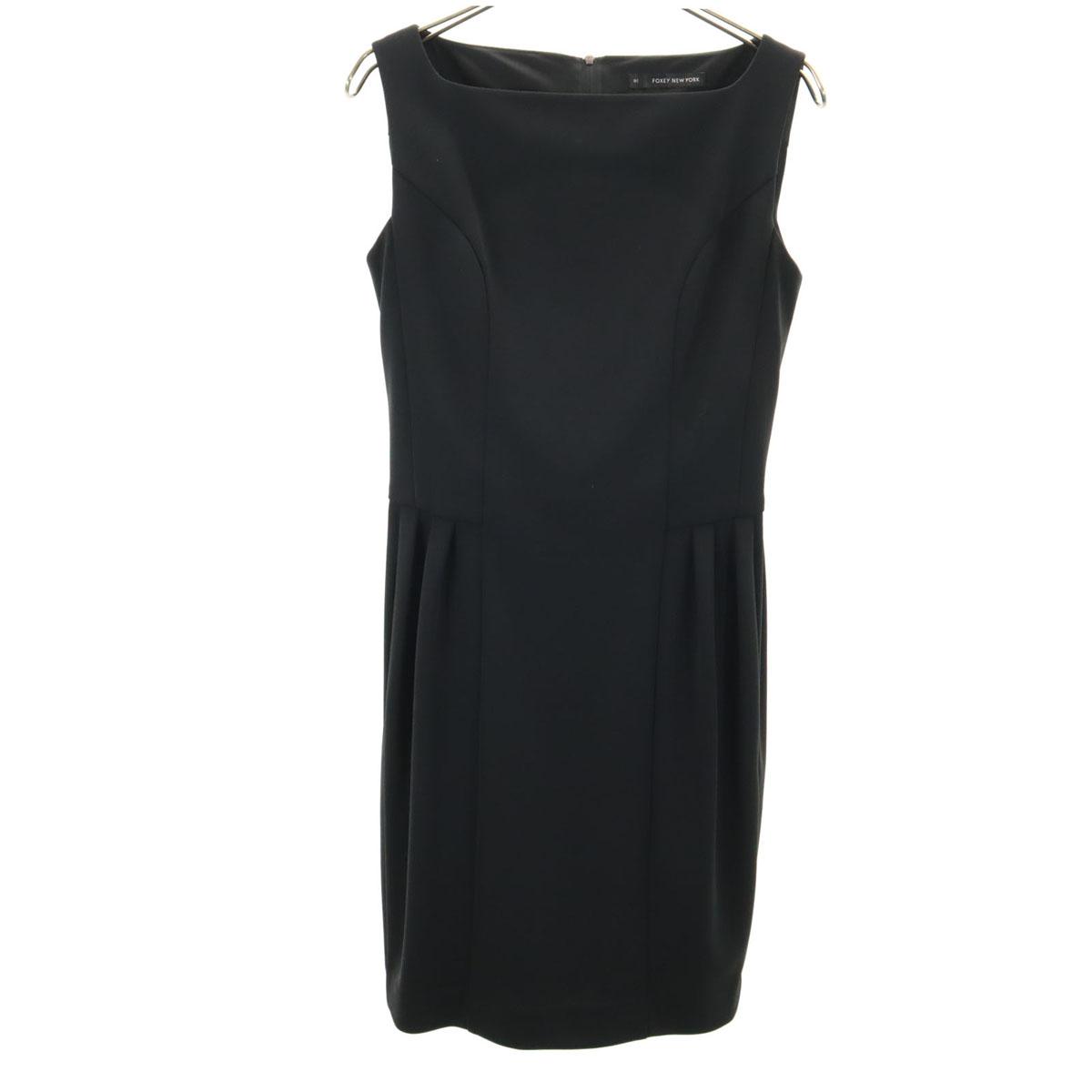 

FOXEY NEW YORK made in Japan No sleeve Square neck one piece 38 black Women Used