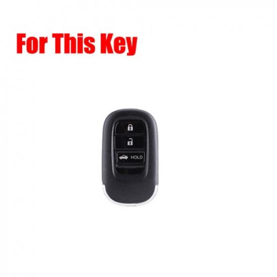 Zinc Alloy Leather Car Remote Key Fob Case Cover For Honda Civic Vezel Accord