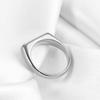 5MM Simple Fashion Stainless Steel Ring with Mother-of-Pearl Inlay & Drip Oil Finish - Versatile Temperament Women's Ring