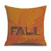 Thanksgiving Linen Pillowcase Autumn Pumpkin Print Pillow Cushion Cover