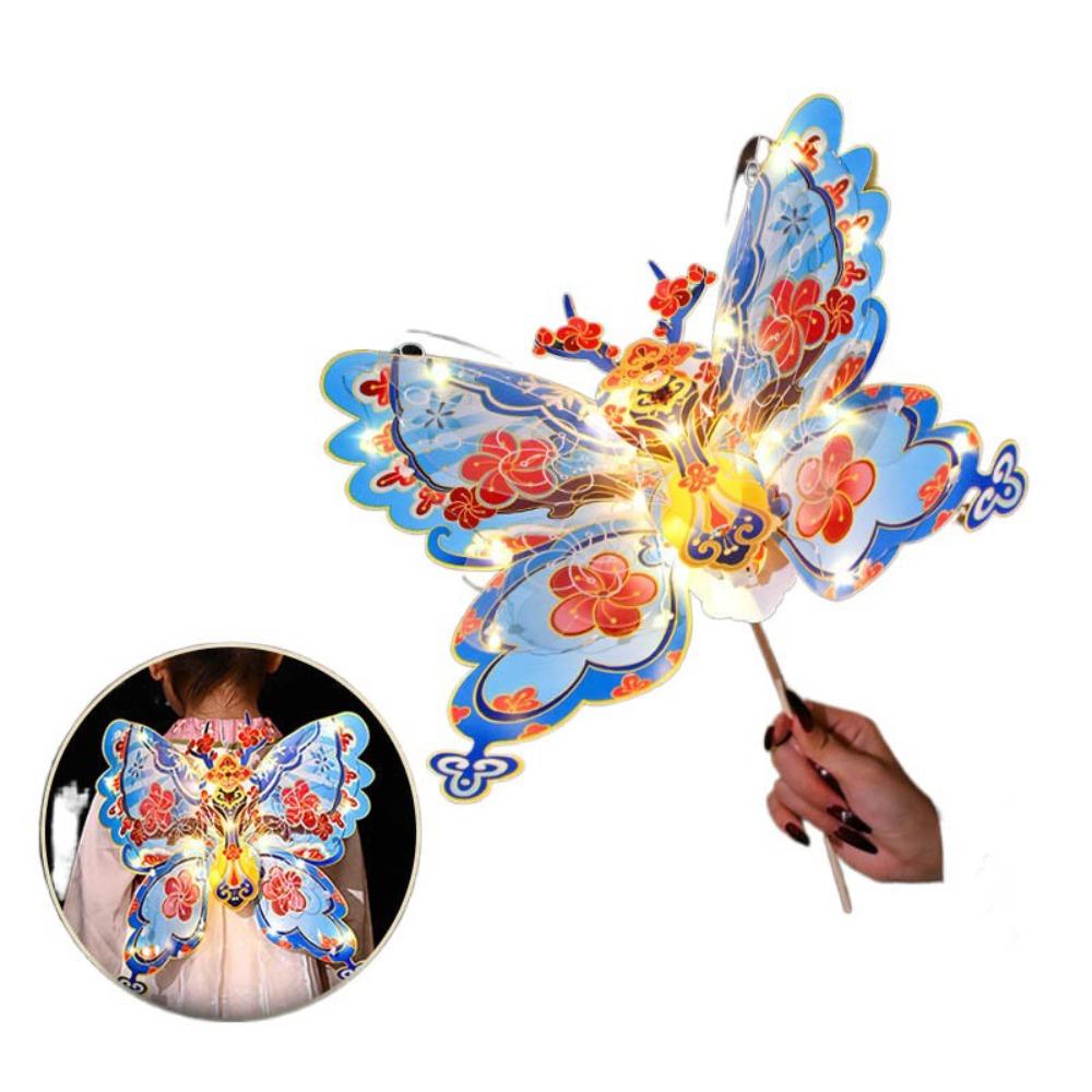 Luminous Handheld Glowing Lantern Handmade Light-Up Butterfly Lantern  Props