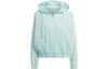 Women's Essentials Repeat Logo Loose Fit Windbreaker Green HC9158