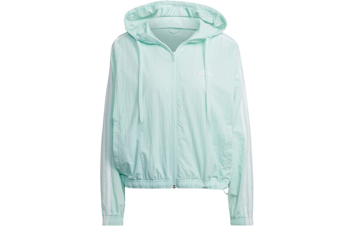 adidas Women s Essentials Repeat Logo Loose Fit Windbreaker Green HC9158 XXL
