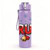 1PC Bruh Snowflake Bell Red Letter Mark 750ml Color Plastic Water Bottle Leakproof Flip Straw Lid For Sports Office Home Use