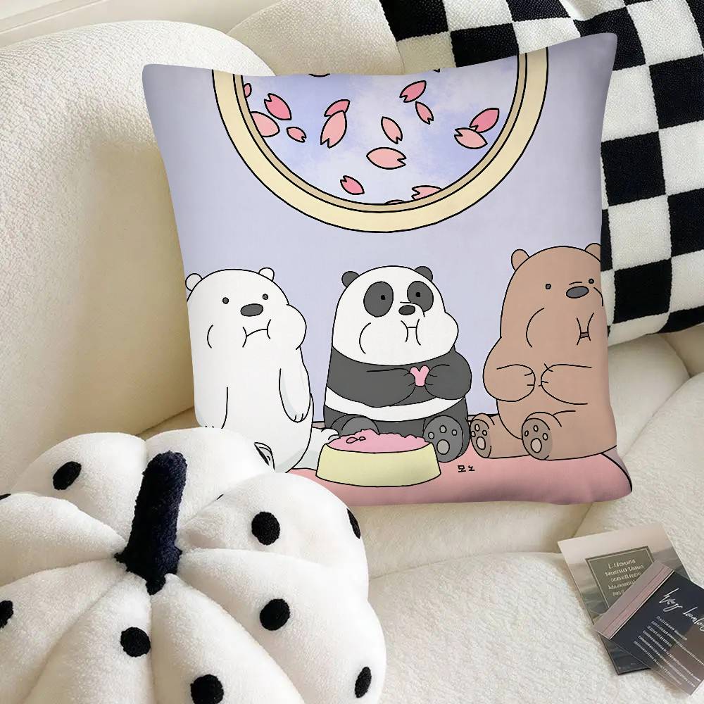 Мультяшная Милая Медвежья Наволочка Квадратная Подушка Спальня Диван Отдых Подушка для Комфорта Автомобиль Домашний Декор 16x16Inch
