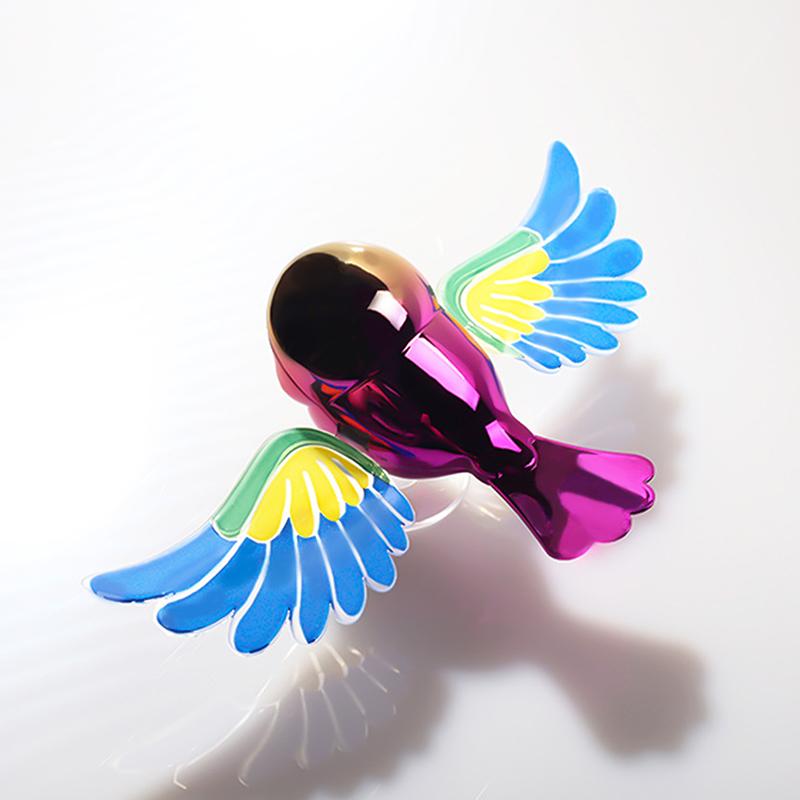 Simulation Flying Bird Motorcycle Car Ornaments Waving Wings In The Wind Cute Companion Little Bird Creative Car Fun Companion