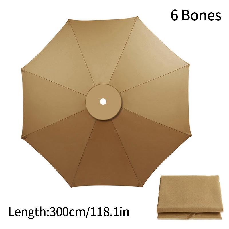 Outdoor Umbrella Replacement Covers 6/8Bones Waterproof Umbrella Cloth Beach Shed Awning Replaceable UV Protection Parasol