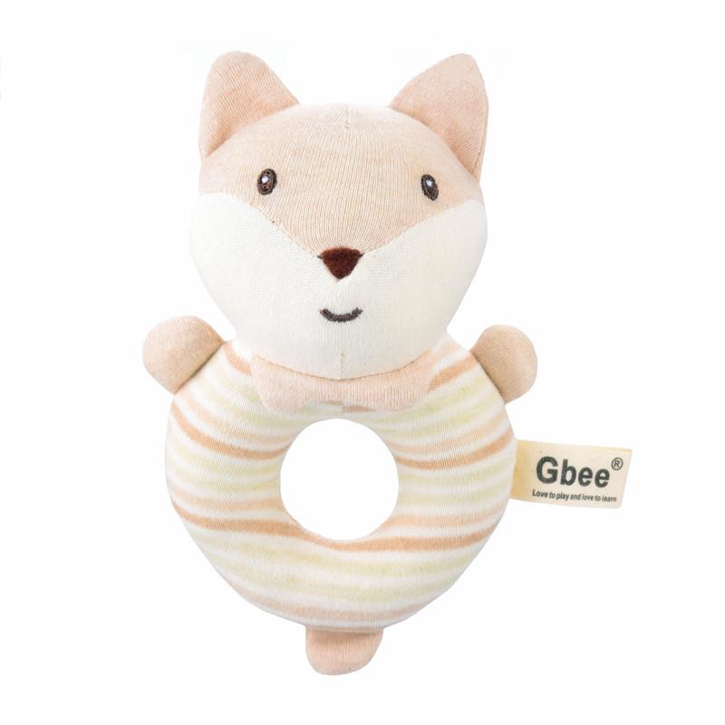Gbee Organic Cotton Baby Rattle - Newborn Soothing Toy 0-1 Year
